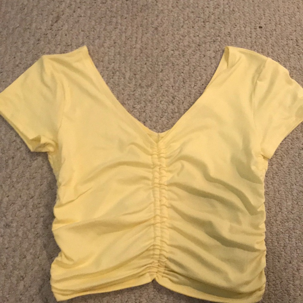 Urban outfitters light yellow crop top